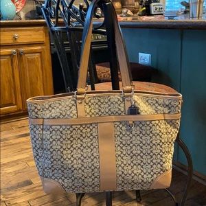 Coach large canvas tote
